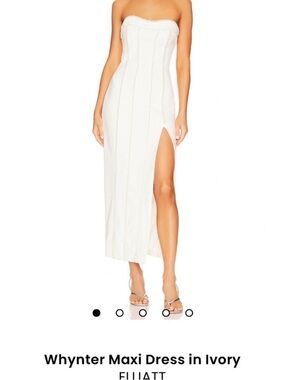 Elliatt Whynter Maxi Dress Ivory with Pearls